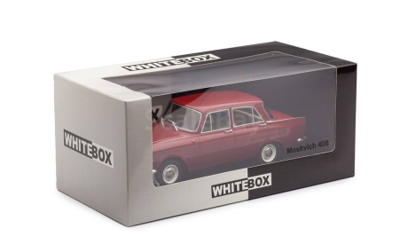 Москвич 408 WhiteBox 1/24 красный, масштабная модель, scale24