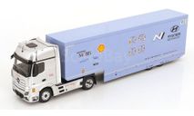 MERCEDES BENZ Actros MP4 1851 BigSpace Race Transporter с полуприцепом IXO 1/43 TTR036, масштабная модель, Mercedes-Benz, scale43