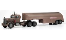 PETERBILT 281 с полуприцепом-цистерной 1955 Rust (из к/ф’Дуэль’ 1971 дебют Стивена Спилберга) IXO 1/43 TTR038, масштабная модель, 1:43