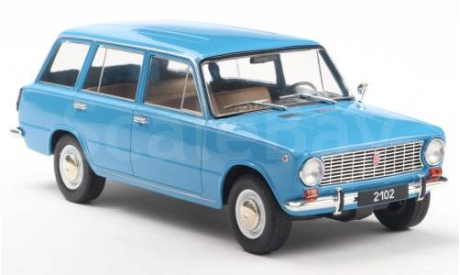 ВАЗ-2102 ’Жигули’ (LADA 2102) 1971 Голубой 1/24 WhiteBox, масштабная модель, 1:24