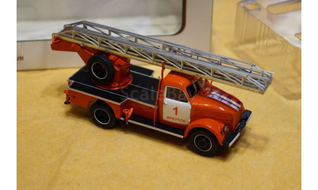 Модель ГАЗ-51 АЛ-17 автолестница 1/43 АИСТ, масштабная модель, 1:43, Автоистория (АИСТ)