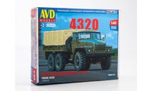 Урал 4320 бортовой с тентом кит сборная модель АВД 1/43 AVD, масштабная модель, AVD Models, scale43