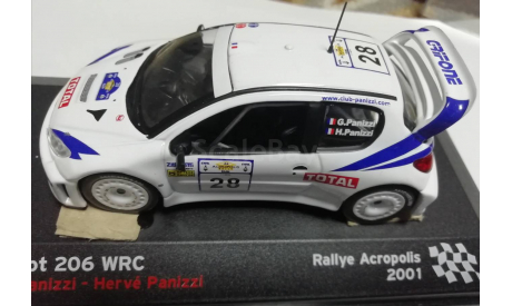 Модель 1/43 Peugeot 206 WRC PANIZZI Gilles - PANIZZI Herve Rally Acropolis 2001, масштабная модель, Altaya, scale43