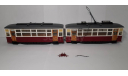 Трамвай  МС-4 с прицепным вагоном ПС-4 - Ленинград, масштабная модель, St.-Petersburg Tram Collection, scale43