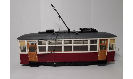 Трамвай  МС-4 с прицепным вагоном ПС-4 - Ленинград, масштабная модель, St.-Petersburg Tram Collection, scale43