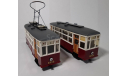 Трамвай  МС-4 с прицепным вагоном ПС-4 - Ленинград, масштабная модель, St.-Petersburg Tram Collection, scale43