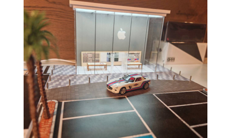 TimeMicro Mercedes SLS Martini (с фигуркой), масштабная модель, Mercedes-Benz, scale64