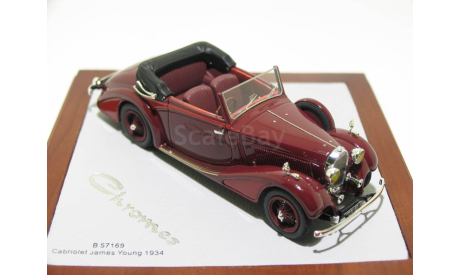 Bugatti T57 James Young Cabrio  (57169), 1934, Chromes (Ilario), масштабная модель, scale43