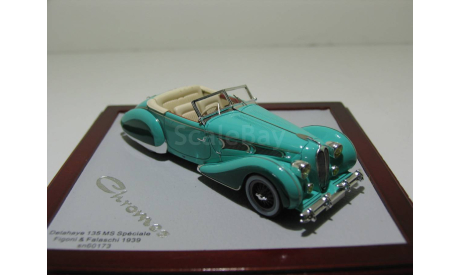 Delahaye 135MS Cabriolet (sn60173) Figoni & Falaschi, 1939, масштабная модель, Ilario, 1:43, 1/43