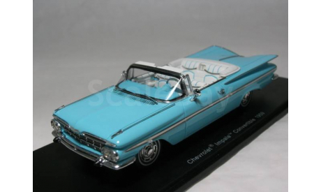 Chevrolet Impala Convertible, 1959, Spark, масштабная модель, 1:43, 1/43