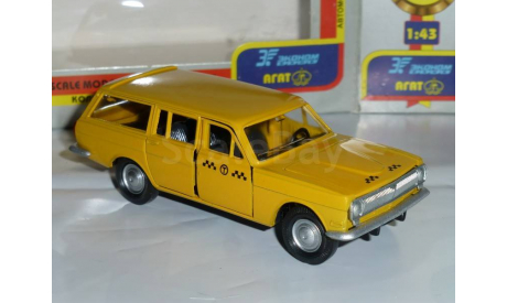 ГАЗ 2402 такси, без хрома, Агат, масштабная модель, 1:43, 1/43, Агат/Моссар/Тантал