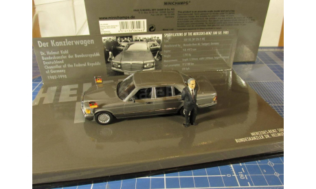 Mercedes 500 SEL 1/43 Minichamps, масштабная модель, Mercedes-Benz, 1:43