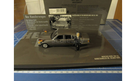 Mercedes 500 SEL 1/43 Minichamps, масштабная модель, Mercedes-Benz, 1:43