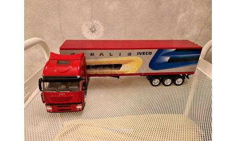 iveco stralis 540 шаланда, масштабная модель, New-Ray Toys, scale43