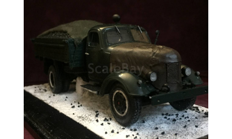 ЗИС-150 ’Бортовой с углём в кузове’ зима, масштабная модель, DiP Models, scale43