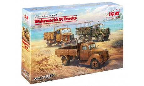 3-т грузовые автомобили Вермахта, сборная модель автомобиля, ICM, scale35