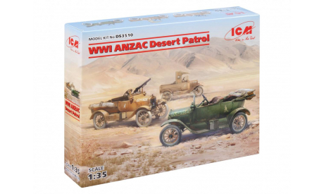 «Пустынный патруль» ANZAC, сборная модель автомобиля, ICM, scale35