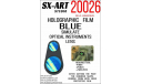 Голографическая пленка для имитации линз оптических приборов (синий), фототравление, декали, краски, материалы, SX-Art, scale0