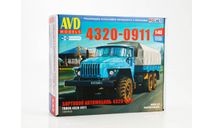 Грузовой автомобиль Урал-4320-0911 бортовой, сборная модель автомобиля, AVD Models, scale43