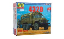 Грузовой автомобиль УРАЛ-4320 с кунгом, сборная модель автомобиля, AVD Models, scale43