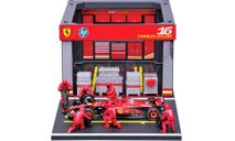 Diorama Garage Pit-stop Ferrari SF-24 Charles Leclerc #16 2024, масштабная модель, BBurago, scale43