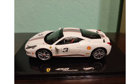 Ferrari 458 Italia Challenge, масштабная модель, Hot Wheels Elite, scale43