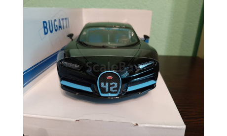 Bugatti Chiron World Record Car #42 J.-P. Montoya, масштабная модель, Bburago, scale18