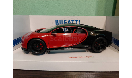 Bugatti Chiron Sport, масштабная модель, Bburago, 1:18, 1/18