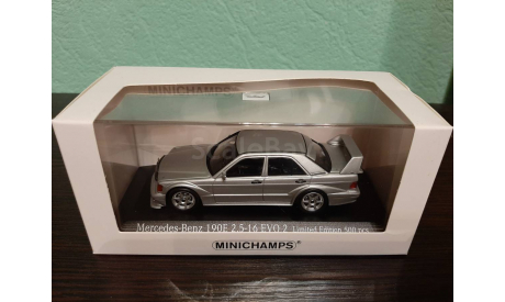 Mercedes 190E 2.5-16 Evo2 1990, масштабная модель, Mercedes-Benz, Minichamps, 1:43, 1/43