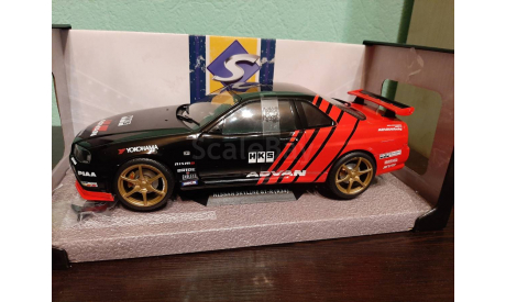 Nissan Skyline GT-R (R34) Advan Drift 1999, масштабная модель, Solido, scale18