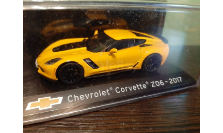 Chevrolet Corvette Z06 2017, масштабная модель, Altaya Supercars, scale43