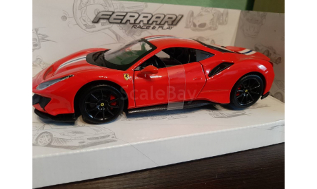 Ferrari 488 Pista  2018, масштабная модель, BBurago, 1:24, 1/24
