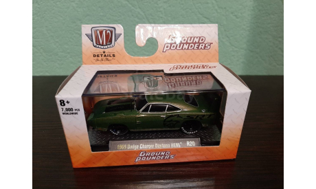 Dodge Charger Daytona HEMI 1969, масштабная модель, M2 Machines, scale64