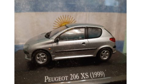 Peugeot 206 XS 1999, масштабная модель, Altaya, 1:43, 1/43