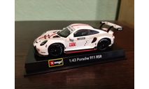 Porsche 911 RSR GT #911, масштабная модель, BBurago, 1:43, 1/43