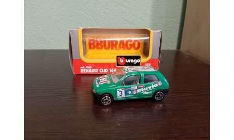 Renault Clio 16V #3  Made in Italy, масштабная модель, BBurago, scale43