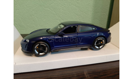 Porsche Taycan Turbo S, масштабная модель, BBurago, 1:24, 1/24