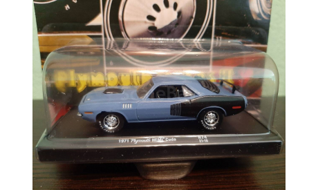 Plymouth Cuda 1971, масштабная модель, M2 Machines, 1:64, 1/64