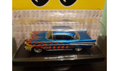 Chevrolet Bel Air *MOONEYES* 1957, масштабная модель, M2 Machines, scale64