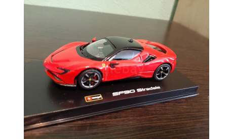 Ferrari SF90 Stradale 2019, масштабная модель, Burago Signature, scale43