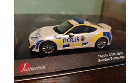 Toyota GT86 2013 Sweden Police, масштабная модель, J-Collection, scale43