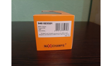 BMW 3-series coupe E36 1992, масштабная модель, Minichamps, scale43