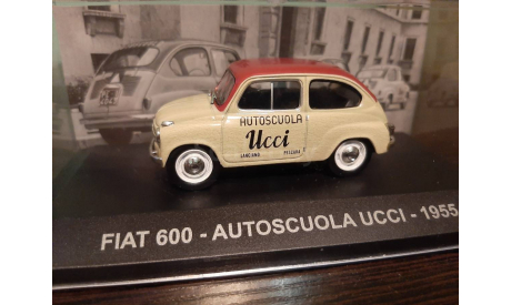 Fiat 600 Autoscuola Ucci 1955, масштабная модель, Eaglemoss, scale43