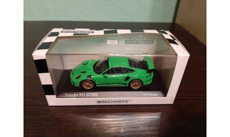 Porsche 911 (991 II) GT3 RS 2018, масштабная модель, Minichamps, scale43