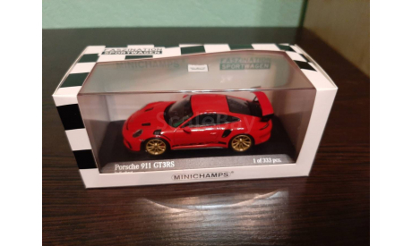 Porsche 911 (991 II) GT3 RS 2018, масштабная модель, Minichamps, scale43