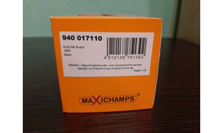 Audi A6 Avant (C5) 1997, масштабная модель, Minichamps, scale43