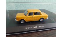 Simca 1000 1962, масштабная модель, Altaya, scale43