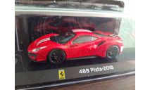 Ferrari 488 Pista 2018, масштабная модель, Altaya Supercars, scale43