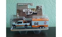 Ford F-150 2015 Gulf Oil #66 + Enclosed Car Hauler, масштабная модель, Greenlight Collectibles, scale64
