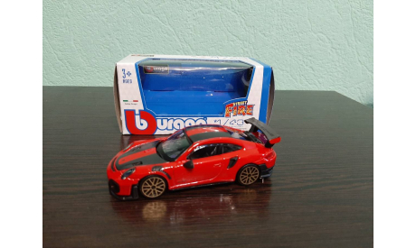 Porsche 911 GT2 RS  2018, масштабная модель, BBurago, scale43